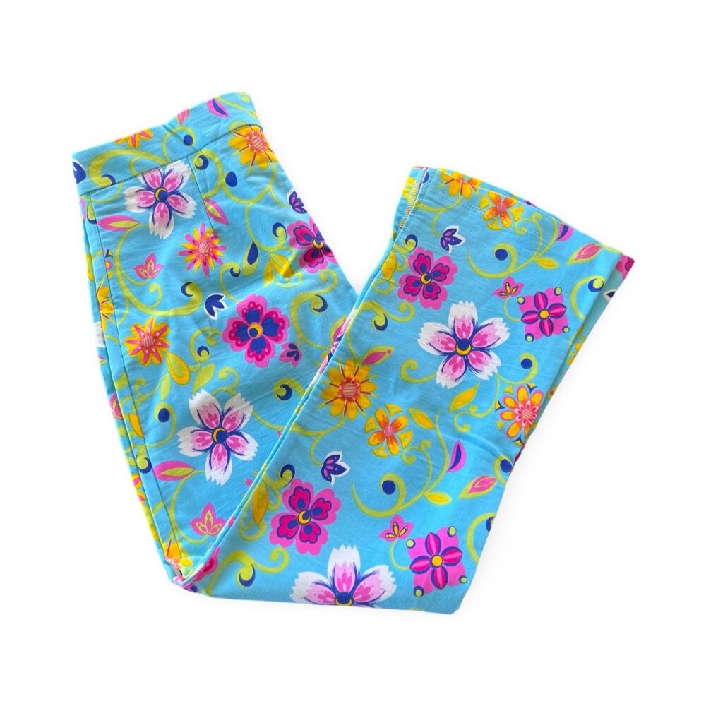 Vintage y2k Be Me Floral Cropped Rave Pants